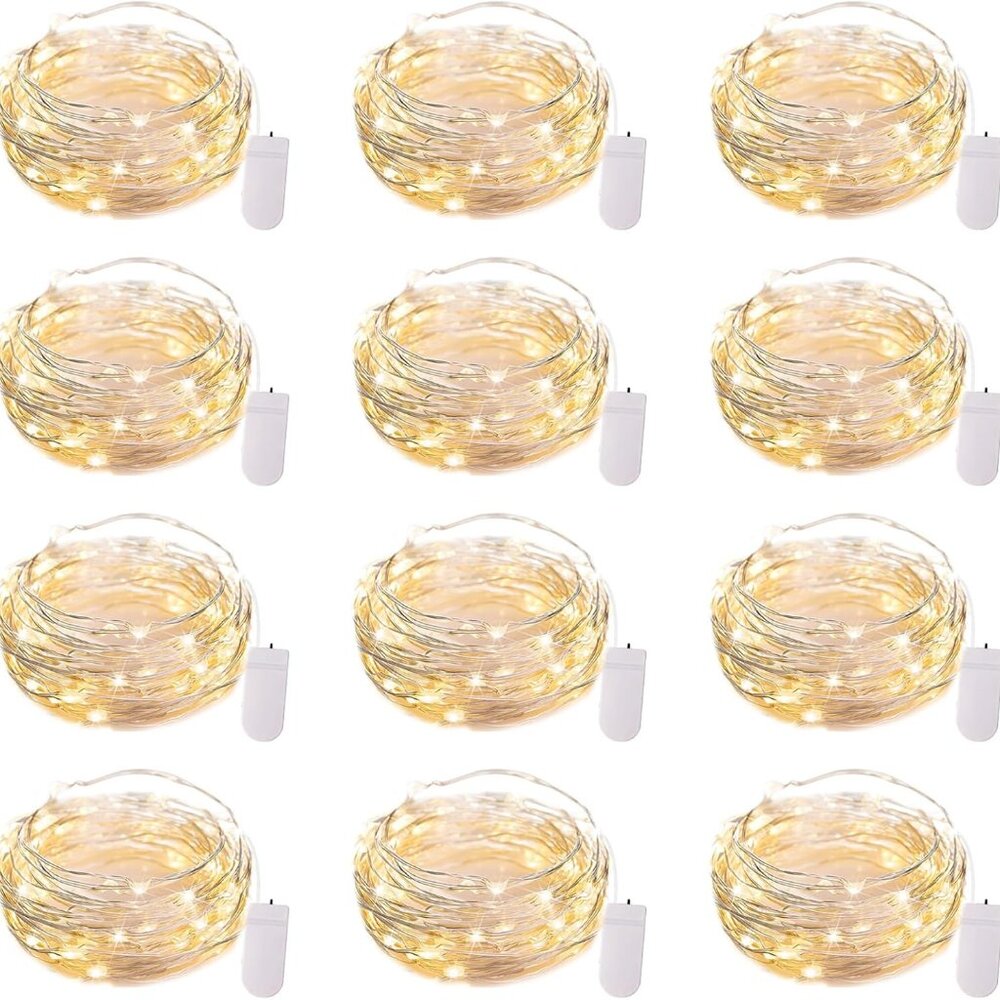 12 Pack LED Fairy Lights‎ Battery Operated String Christmas Party Holiday Lights